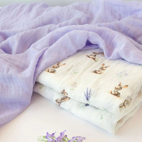 Μουσελίνες/Πάνες Αγκαλιάς (Σετ 2τμχ) Kiokids Lavender Bunny 5296