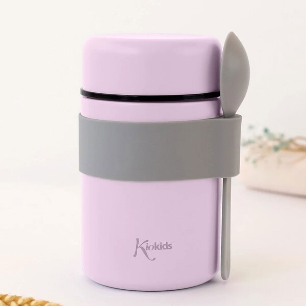 Βρεφικό Θερμός Φαγητού 500ml + Κουτάλι Kiokids Λιλά 5373