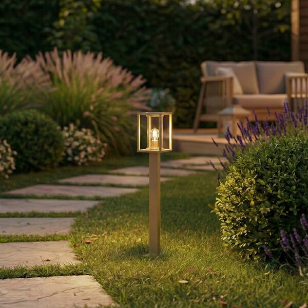Lucande Φωτιστικό διαδρόμου Ferda, 100 cm, καφέ, IP44, ρυθμιζόμενος, Καφέ / Σκουριάς, Αλουμίνιο, σύγχρονο