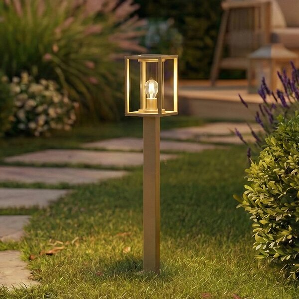 Lucande Φωτιστικό διαδρόμου Ferda, 100 cm, καφέ, IP44, ρυθμιζόμενος, Καφέ / Σκουριάς, Αλουμίνιο, σύγχρονο