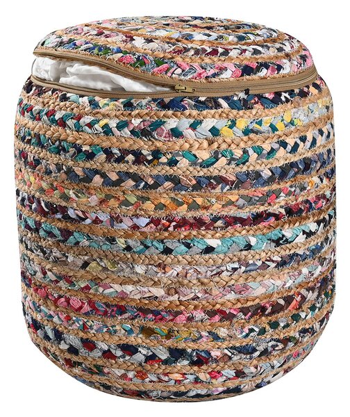 Πουφ (Φ40x40) Pol Rugs & Mats Jute Chindi