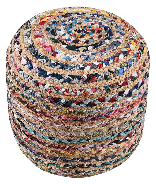 Πουφ (Φ40x40) Pol Rugs & Mats Jute Chindi