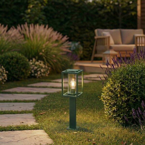 Lucande Φωτιστικό διαδρόμου Ferda, 60 cm, πράσινο, IP44, ρυθμιζόμενος, Πράσινο, Αλουμίνιο, σύγχρονο