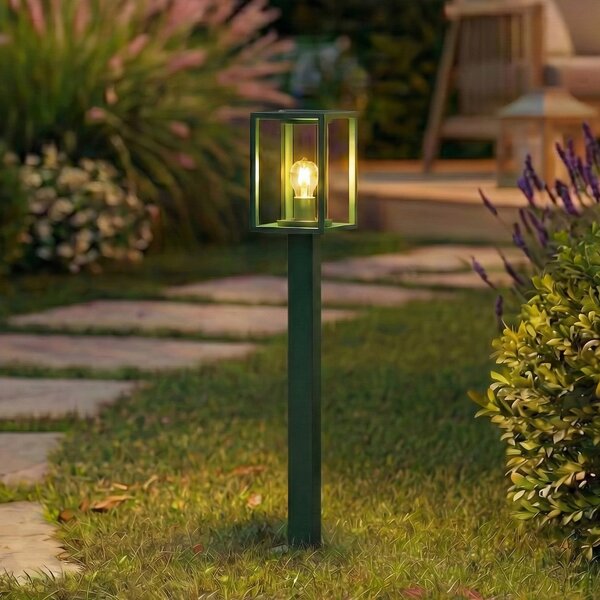Lucande Φωτιστικό διαδρόμου Ferda, 100 cm, πράσινο, IP44, ρυθμιζόμενος, Πράσινο, Αλουμίνιο, σύγχρονο