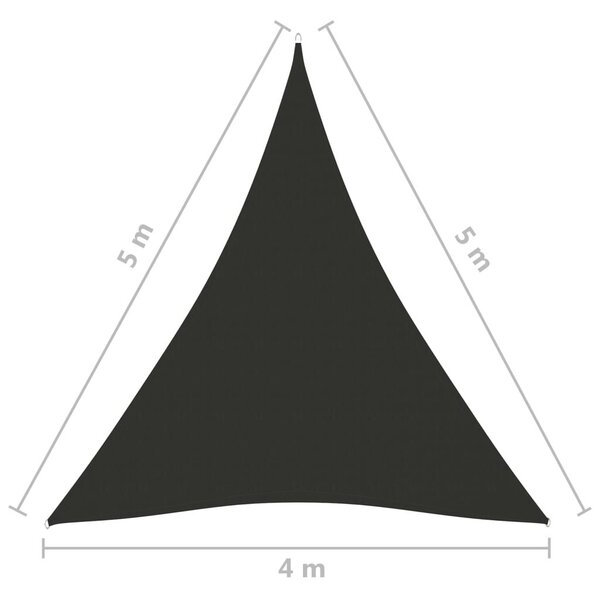 Πανί Σκίασης Τρίγωνο Ανθρακί 4 x 5 x 5 μ. από Ύφασμα Oxford - Ανθρακί