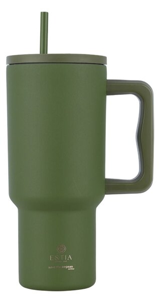 Κούπα Θερμός Με Λαβή & Καλαμάκι 900ml Estia Save The Aegean Tumbler Forest Spirit 01-32104