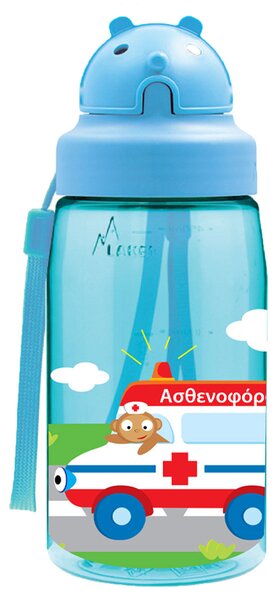 Παγούρι 450ml Με Καλαμάκι Laken Οχήματα