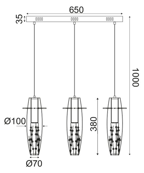 Φωτιστικό Οροφής LED Aca Vani VANI659LEDP Chrome