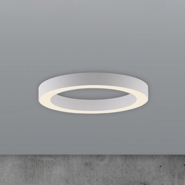 PURE LED φωτιστικό οροφής Lines, Ø 35 cm, λευκό, CCT, ρυθμιζόμενος, Λευκό, Σαλόνι / τραπεζαρία, Μέταλλο, σύγχρονο