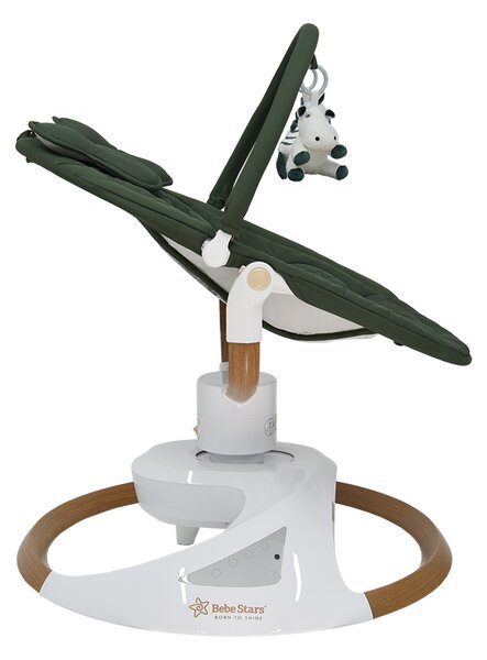Ηλεκτρικό Ρηλάξ Με Μουσική (0+ Μηνών/Έως 9kg) Bebe Stars Snuggle Forest Green 256-176