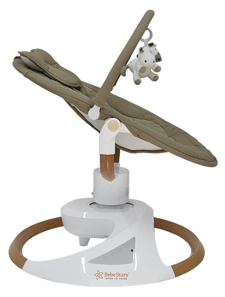 Ηλεκτρικό Ρηλάξ Με Μουσική (0+ Μηνών/Έως 9kg) Bebe Stars Snuggle Natural Beige 256-182