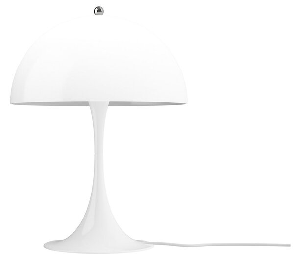 Louis Poulsen Επιτραπέζια λάμπα Panthella 320, λευκή, Ø 32 cm, E14, Λευκό, Σαλόνι / τραπεζαρία, Πλαστικό, σύγχρονο