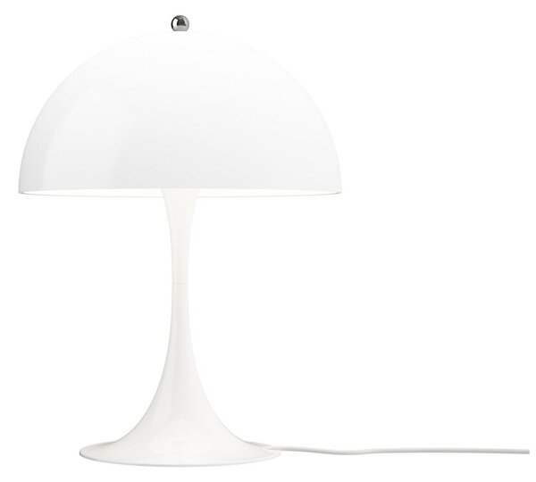 Louis Poulsen Επιτραπέζια λάμπα Panthella 320, λευκή, Ø 32 cm, E14, Λευκό, Σαλόνι / τραπεζαρία, Πλαστικό, σύγχρονο