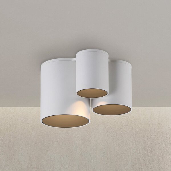 PURE Φωτιστικό οροφής LED για μπάνιο Point, λευκό, 18 cm, 3 λάμπες, IP44, ρυθμιζόμενος, Λευκό, Μπάνιο, Μέταλλο, σύγχρονο