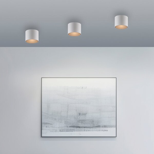PURE Φωτιστικό οροφής LED για μπάνιο Point, λευκό, Ø 18 cm, μέταλλο, IP44, ρυθμιζόμενος, Λευκό, Μπάνιο, Μέταλλο, σύγχρονο