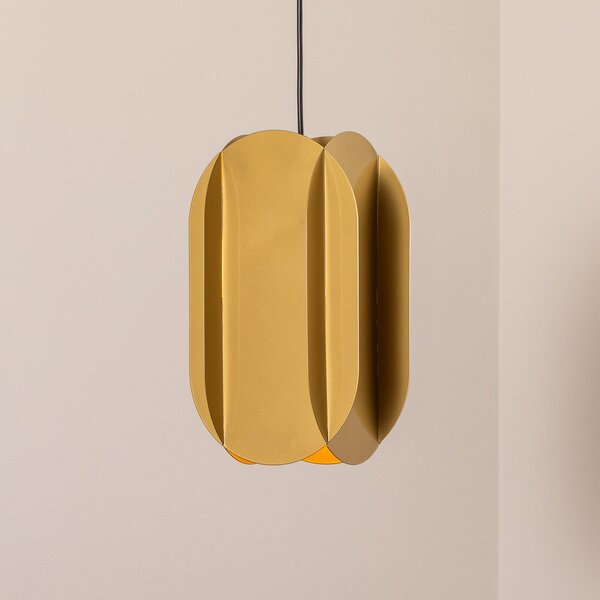 Opviq Κρεμαστό φωτιστικό Corner, χρυσό χρώμα, ύψος 35 cm, μέταλλο, E27, ρυθμιζόμενος, Χρυσό / Ορείχαλκου, Σαλόνι / τραπεζαρία, Μέταλλο, σύγχρονο