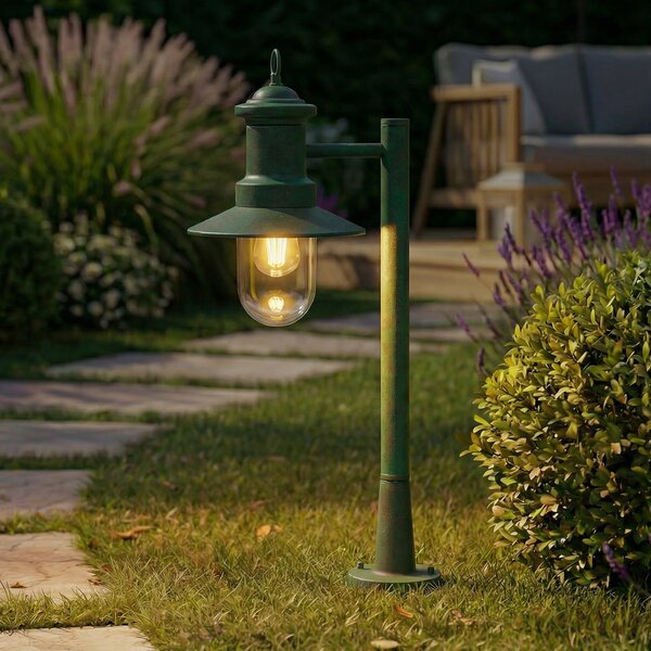 Lindby Φωτιστικό διαδρόμου Eloretta, πράσινο, 60 cm, χάλυβας, IP44, E27, ρυθμιζόμενος, Πράσινο, Μέταλλο, Εξοχική κατοικία / Ρουστίκ