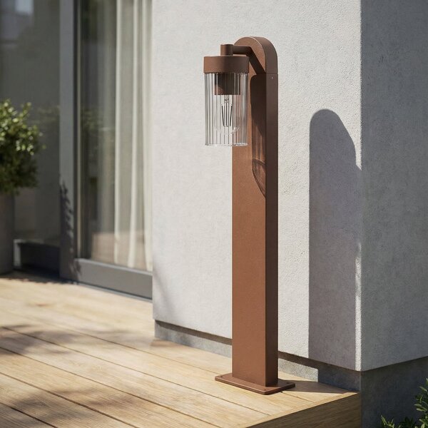 Lindby Φωτιστικό Kaliro, σκουριά, 60 cm, E27, IP54, Καφέ / Σκουριάς, Αλουμίνιο, σύγχρονο