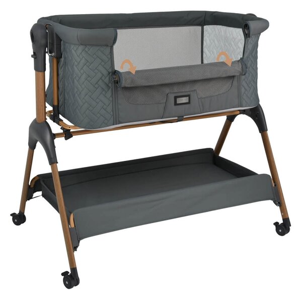 Λίκνο (0+ Μηνών/Έως 9kg) Bebe Stars Style 2 in 1 Smoked Grey 847-186