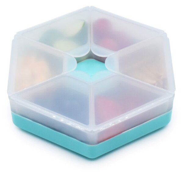 Φαγητοδοχείο Με Χωρίσματα Melii Hexagon Blue 23710