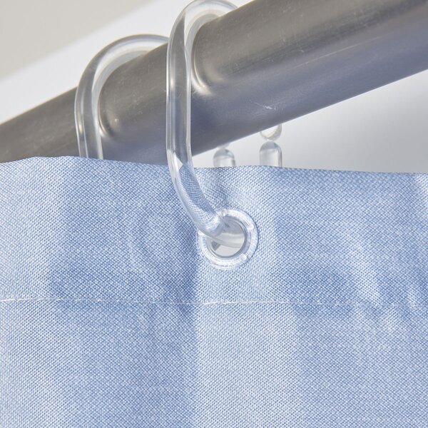 Κουρτίνα Μπάνιου (200x180) Με Κρίκους Das Home Bath 0804 Blue