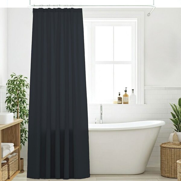Κουρτίνα Μπάνιου (200x180) Με Κρίκους Das Home Bath 0809 Graphite