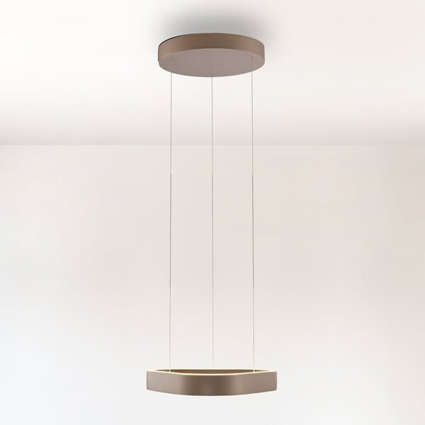 Paul Neuhaus LED κρεμαστό φωτιστικό Q-Stretto, μπρονζέ, 40,8cm, ρυθμιζόμενος, Μπρούτζινο / Αντικέ ορείχαλκου, Σαλόνι / τραπεζαρία, Μέταλλο, σύγχρονο