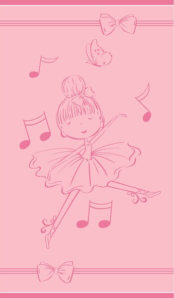 Παιδική Πετσέτα Θαλάσσης (70x120) Melinen Dancing Pink