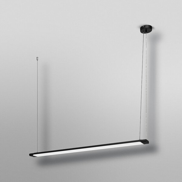 OSRAM LED κρεμαστό φωτιστικό Office line Slab μαύρο 4.000 K DIM, ρυθμιζόμενος, Μαύρο, Μελέτη / Γραφείο, Αλουμίνιο, σύγχρονο