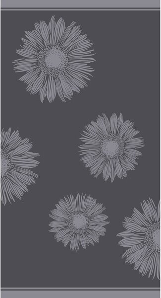 Πετσέτα Θαλάσσης (86x160) Melinen Flower D.Grey