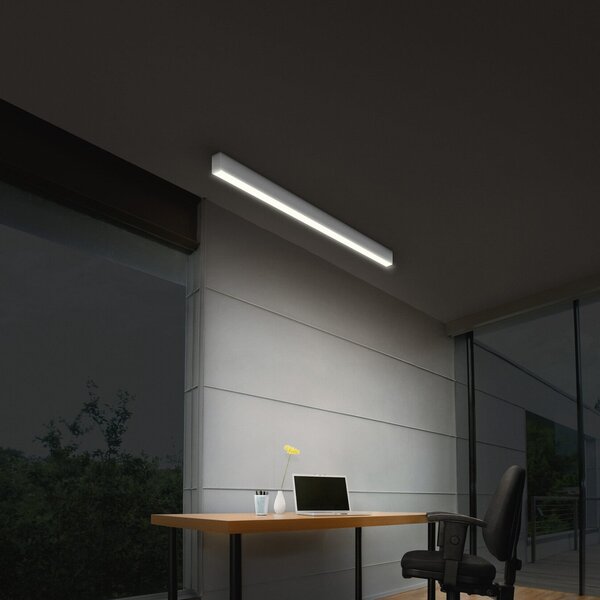 OSRAM LED φωτιστικό οροφής Office line Cuboid λευκό 4000 K DIM, ρυθμιζόμενος, Λευκό, Μελέτη / Γραφείο, Αλουμίνιο, σύγχρονο