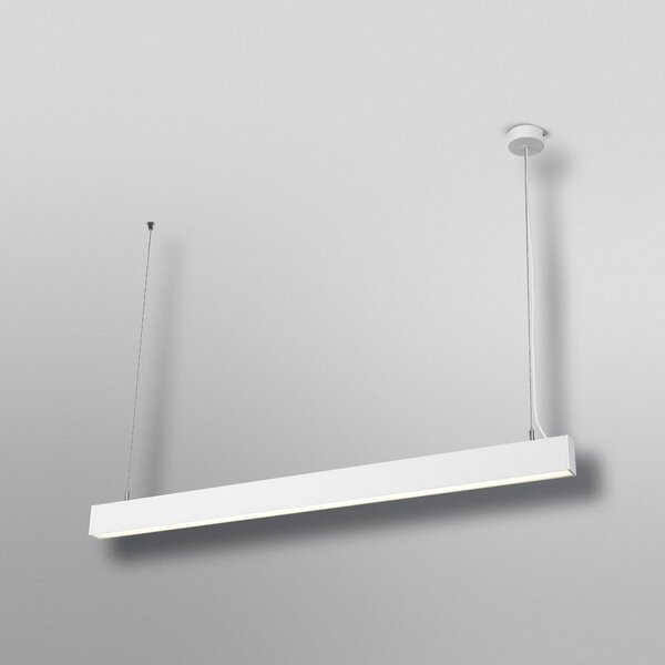 OSRAM LED κρεμαστή λάμπα Office line Cuboid λευκό 4.000 K DIM, ρυθμιζόμενος, Λευκό, Μελέτη / Γραφείο, Αλουμίνιο, σύγχρονο