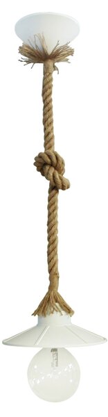 Φωτιστικό Οροφής Μονόφωτο Heronia Petra 31-0516 Rope/White
