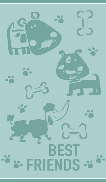 Παιδική Πετσέτα Θαλάσσης (70x120) Melinen Puppy Lover Aqua