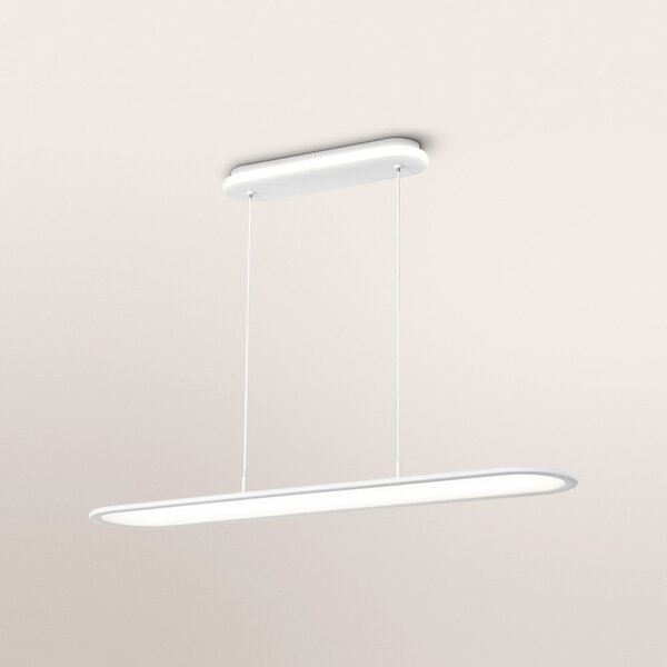 OSRAM LED κρεμαστή λάμπα Office line Panel Ellipse λευκή 940 DIM, ρυθμιζόμενος, Λευκό, Μελέτη / Γραφείο, Αλουμίνιο, σύγχρονο