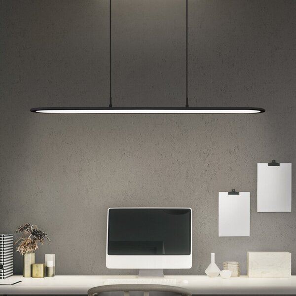 OSRAM LED-Pendel Office line Panel Ellipse μαύρο 940 DIM, ρυθμιζόμενος, Μαύρο, Μελέτη / Γραφείο, Αλουμίνιο, σύγχρονο