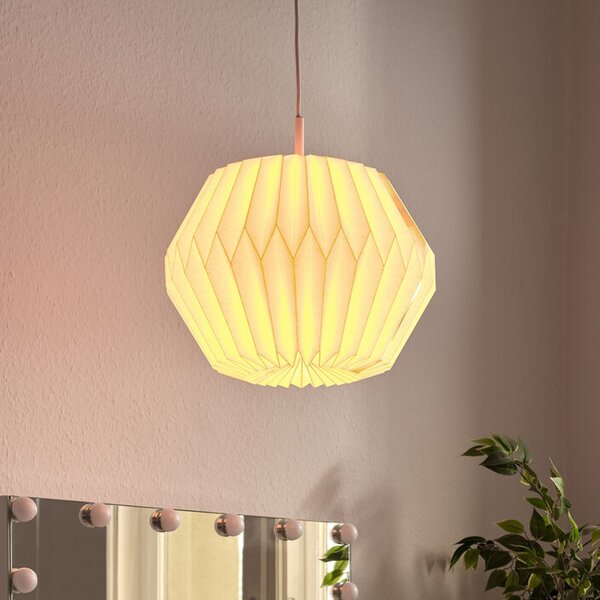 OSRAM Κρεμαστό φωτιστικό Decor Paper Gem, λευκό, χαρτί, E27, ρυθμιζόμενος, Λευκό, Σαλόνι / τραπεζαρία, Χαρτί / χαρτόνι
