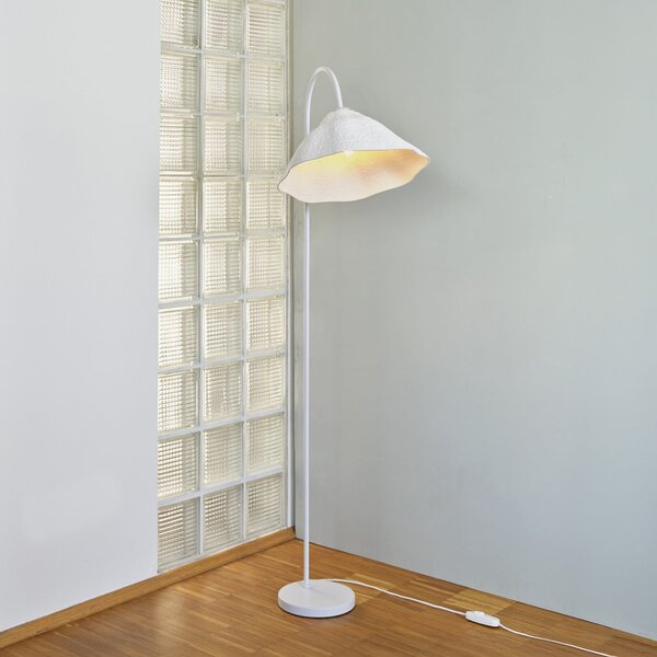 OSRAM Φωτιστικό δαπέδου Decor Lotus Leaf, 1-φωτιστικό, λευκό, χαρτί, E27, Λευκό, Σαλόνι / τραπεζαρία, Χαρτί / χαρτόνι, Ελεύθερος κατακόρυφος προβολέας