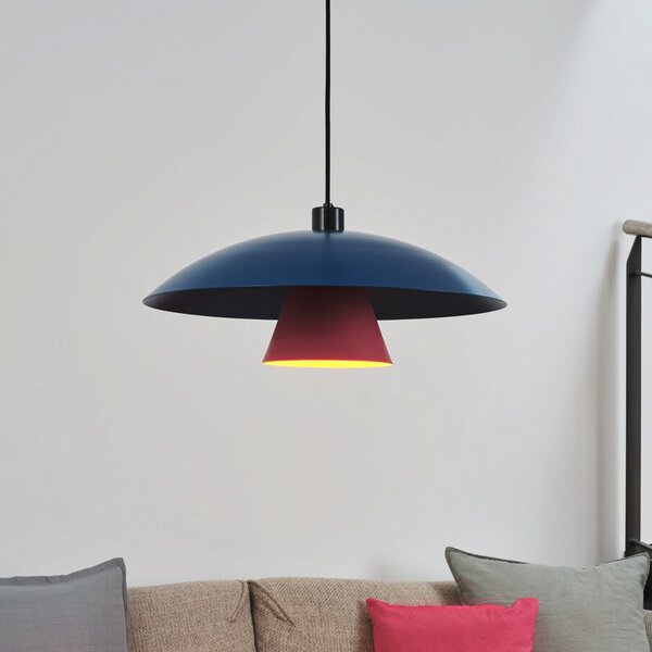 OSRAM Κρεμαστή λάμπα Decor Flying Mushroom μπλε/ροζ, ατσάλι, E27, ρυθμιζόμενος, Μπλε, Κουζίνα, Μέταλλο, σύγχρονο