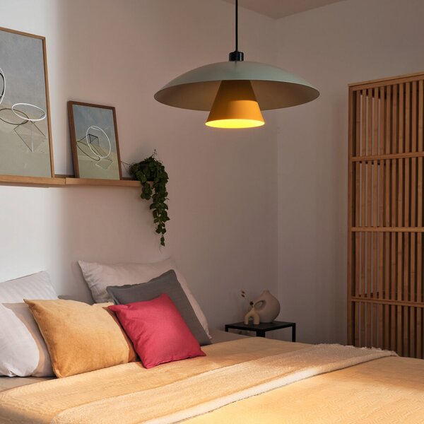 OSRAM Κρεμαστό φωτιστικό Decor Flying Mushroom πράσινο/κίτρινο, ατσάλι, E27, ρυθμιζόμενος, Πράσινο, Κουζίνα, Μέταλλο, σύγχρονο