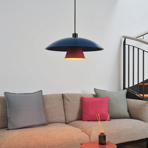 OSRAM Κρεμαστή λάμπα Decor Flying Mushroom μπλε/ροζ, ατσάλι, E27, ρυθμιζόμενος, Μπλε, Κουζίνα, Μέταλλο, σύγχρονο