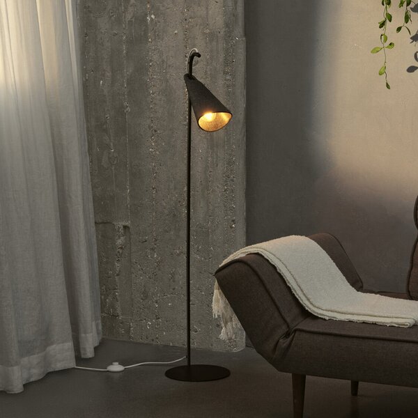 OSRAM Φωτιστικό δαπέδου Decor Bell, μαύρο, ατσάλι, E27, ύψος 120 cm, Μαύρο, Σαλόνι / τραπεζαρία, Μέταλλο, σύγχρονο