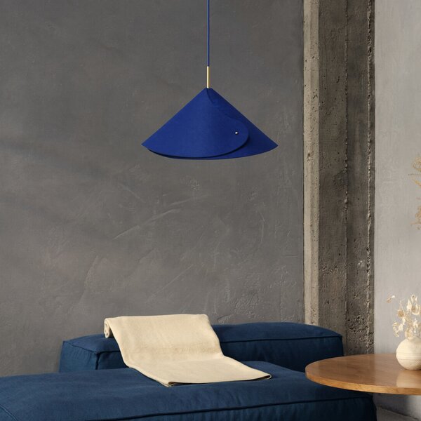 OSRAM Κρεμαστό φωτιστικό Decor Flip, μπλε, τσόχα, E14, ρυθμιζόμενο, ρυθμιζόμενος, Μπλε, Σαλόνι / τραπεζαρία, Ύφασμα / Κλωστοϋφαντουργία