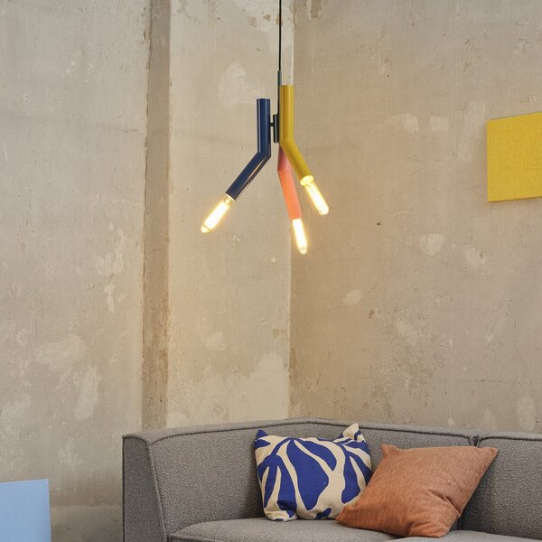 OSRAM Κρεμαστό φωτιστικό Decor Straw, 3 φώτα, ατσάλι, πολύχρωμο, E27, ρυθμιζόμενος, Πολύχρωμο, Σαλόνι / τραπεζαρία, Μέταλλο, σύγχρονο