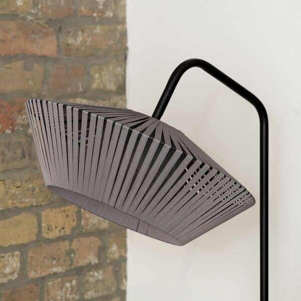 OSRAM Φωτιστικό δαπέδου Decor Stripes, γκρι, ύφασμα, E14, Γκρι, Σαλόνι / τραπεζαρία, Ύφασμα / Κλωστοϋφαντουργία