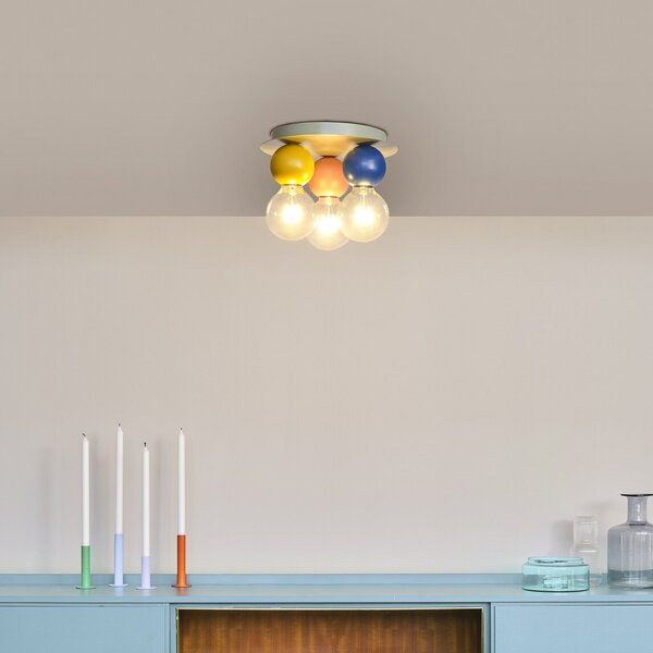 OSRAM Φωτιστικό οροφής Decor Bubble, 3-φωτιστικά, ατσάλι, πολύχρωμο, E27, ρυθμιζόμενος, Πολύχρωμο, Σαλόνι / τραπεζαρία, Μέταλλο, σύγχρονο