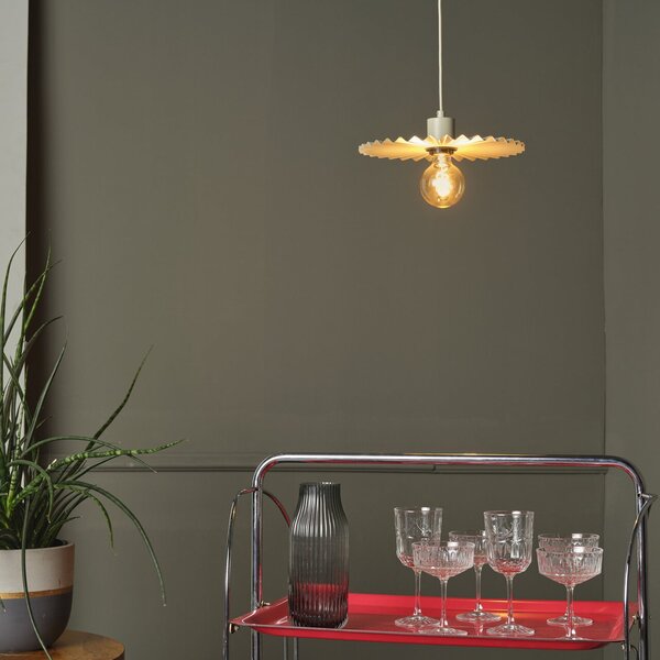 OSRAM Κρεμαστό φωτιστικό Decor Plissee, μπεζ, χάλυβας, E27, ρυθμιζόμενος, Μπεζ, Σαλόνι / τραπεζαρία, Μέταλλο, σύγχρονο
