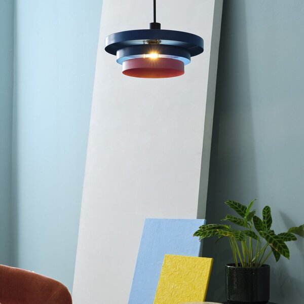 OSRAM Κρεμαστό φωτιστικό Decor Layers, μπλε/ροζ, ατσάλι, E27, ρυθμιζόμενος, Μπλε, Κουζίνα, Μέταλλο, σύγχρονο