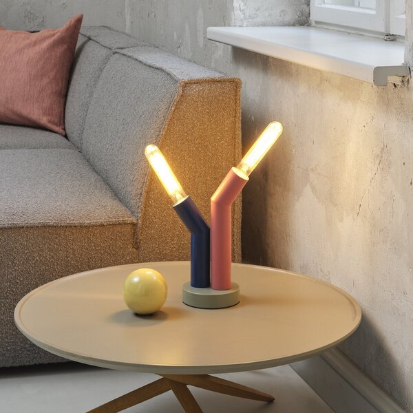 OSRAM Λάμπα τραπεζιού Decor Straw, 2 φλόγες, πολύχρωμη, ατσάλι, E27, Πολύχρωμο, Σαλόνι / τραπεζαρία, Μέταλλο, σύγχρονο