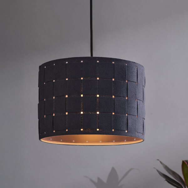 OSRAM Κρεμαστή λάμπα Decor Felt Weaving, Ø 28 cm, γκρι, τσόχα E27, ρυθμιζόμενος, Γκρι, Σαλόνι / τραπεζαρία, Ύφασμα / Κλωστοϋφαντουργία